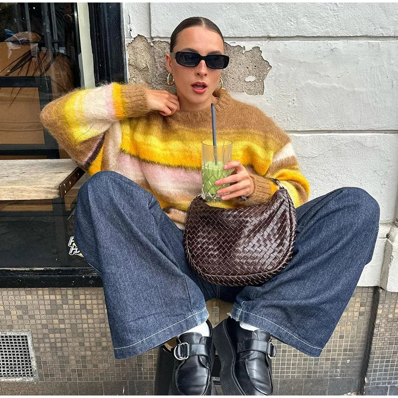 Mohair Striped Sweater
