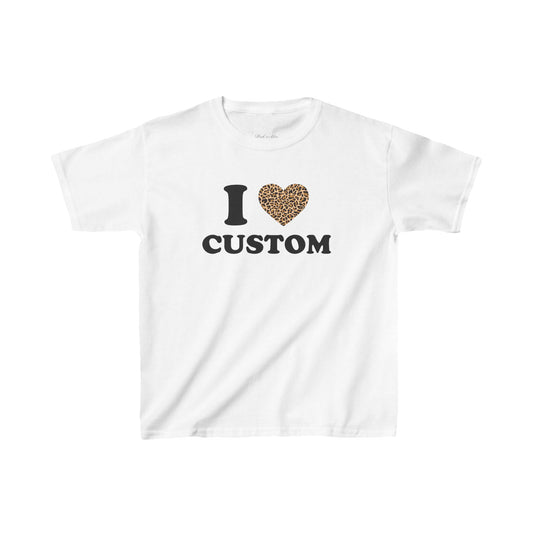 Cheetah Heart Custom Baby Tee