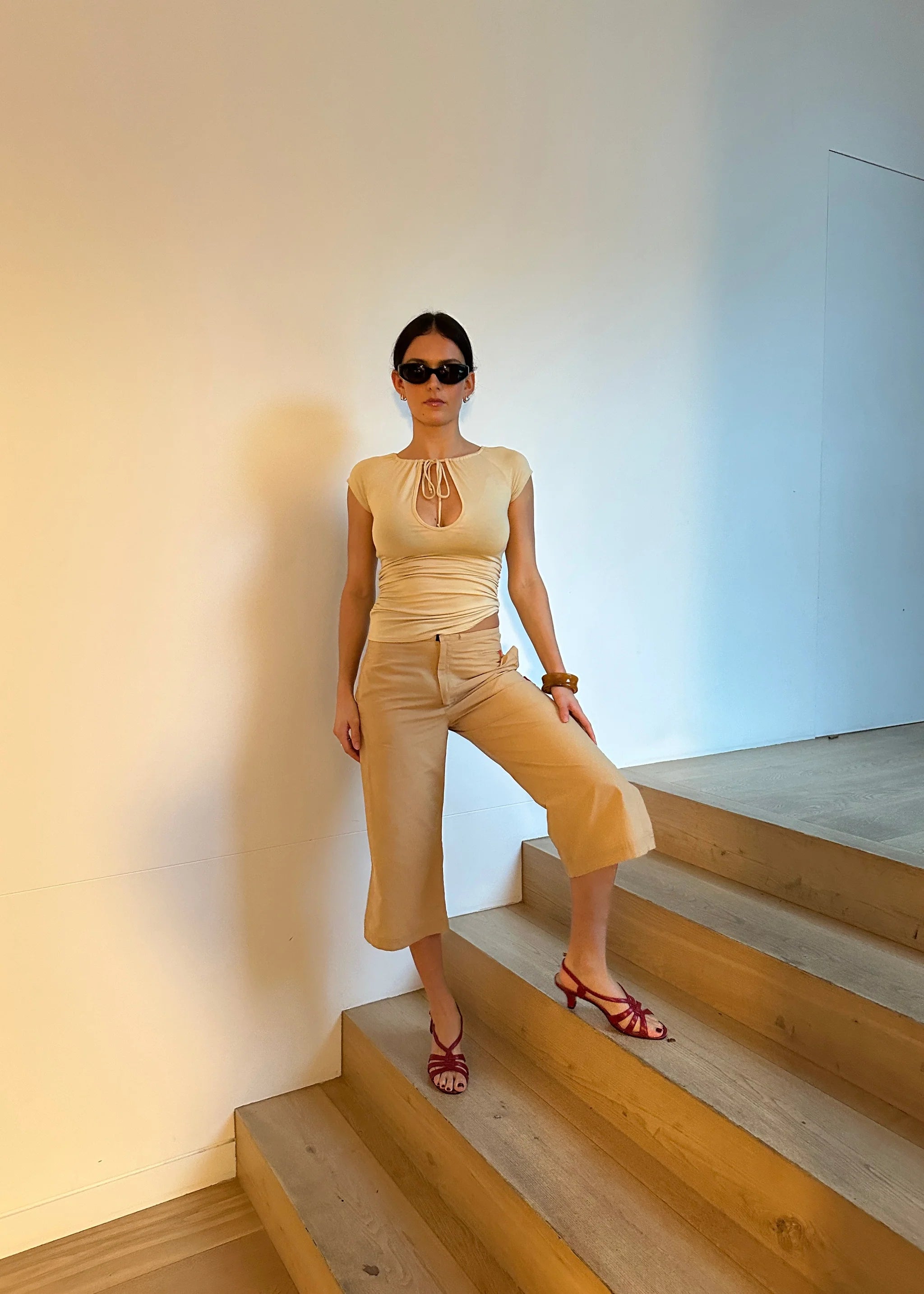 Lexi Cutout Top - Beige