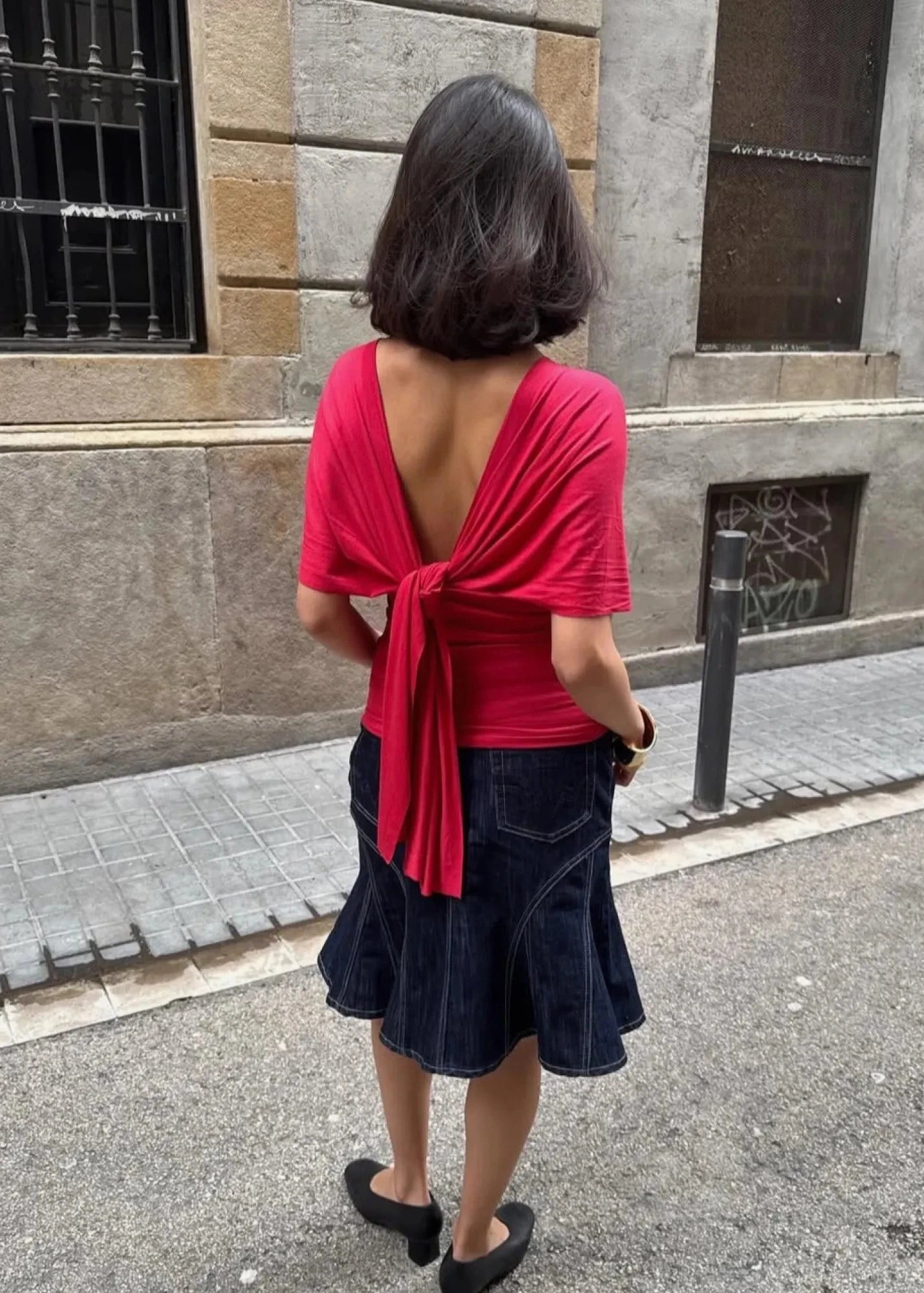 Isla Wrap Top - Red