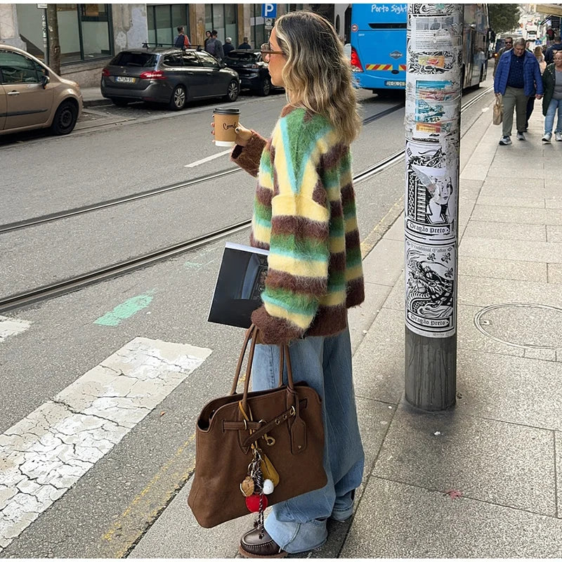 Mohair Striped Sweater