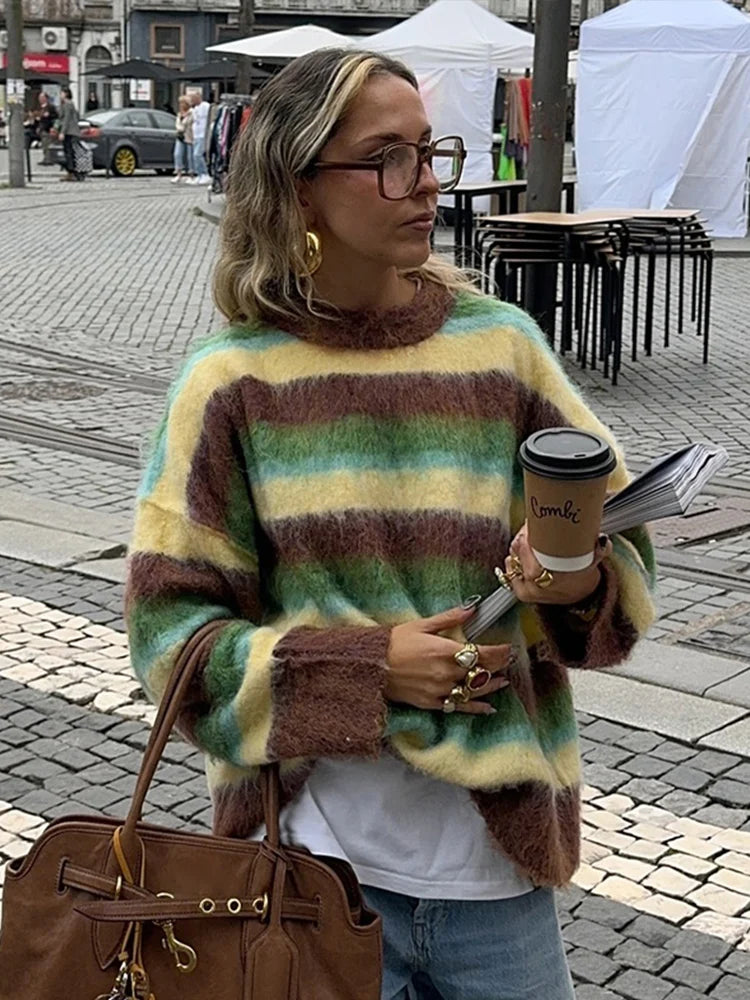 Mohair Striped Sweater
