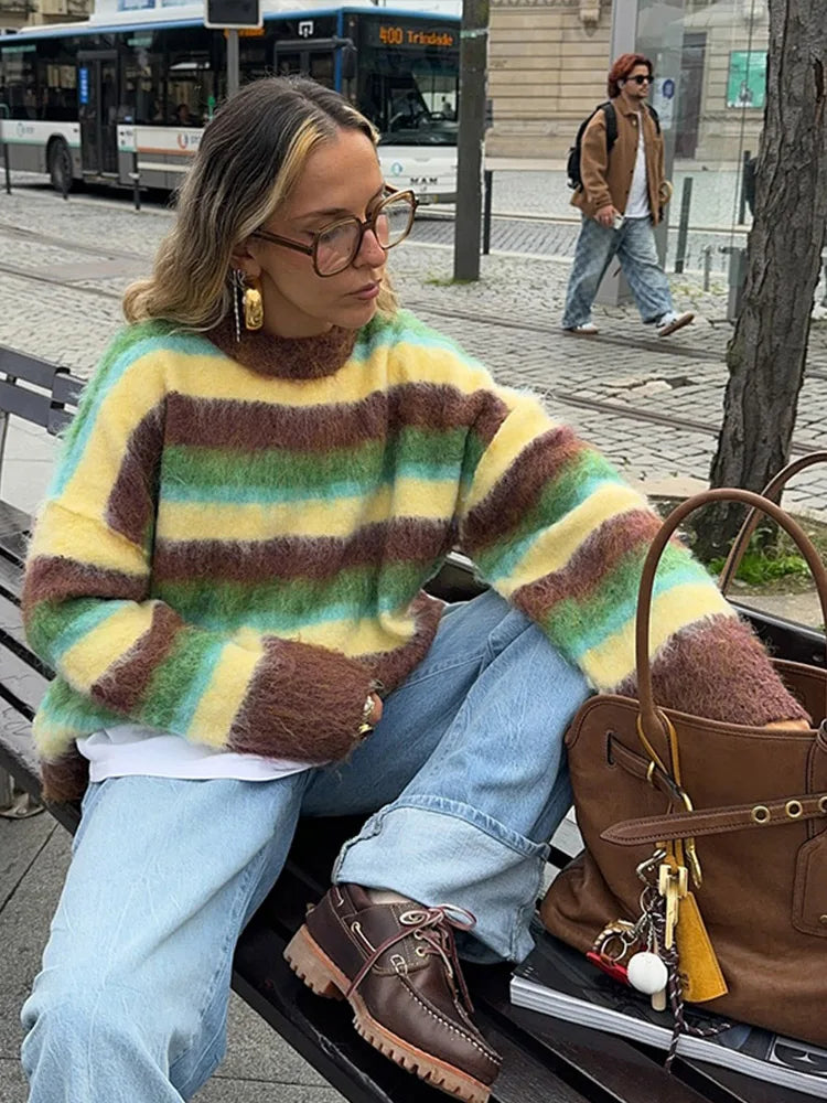 Mohair Striped Sweater