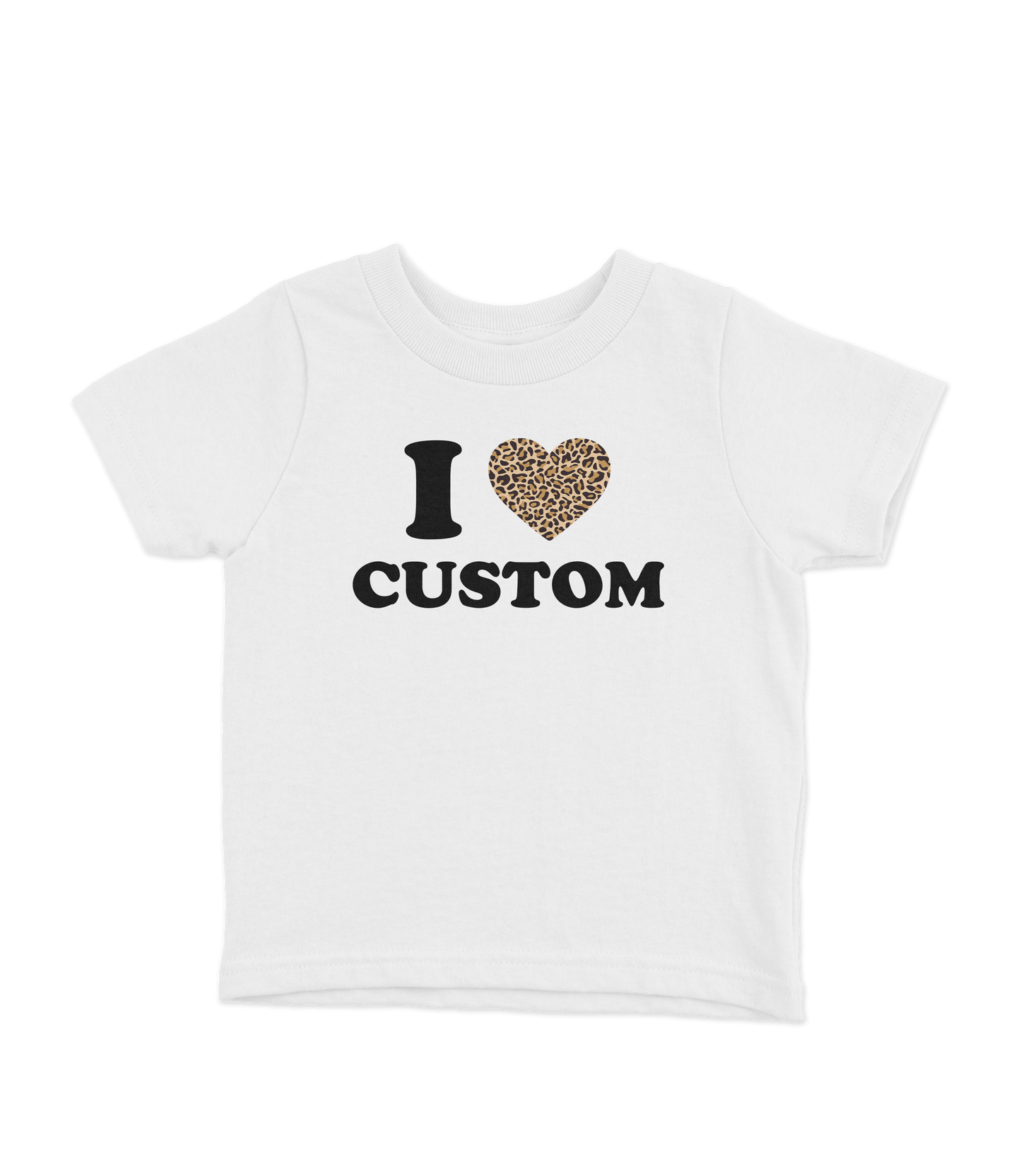 Cheetah Heart Custom Baby Tee