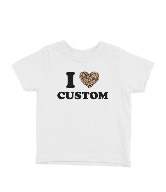 Cheetah Heart Custom Baby Tee